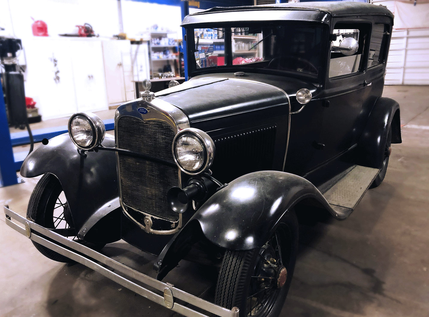 Classic Ford Model A with custom engine installation